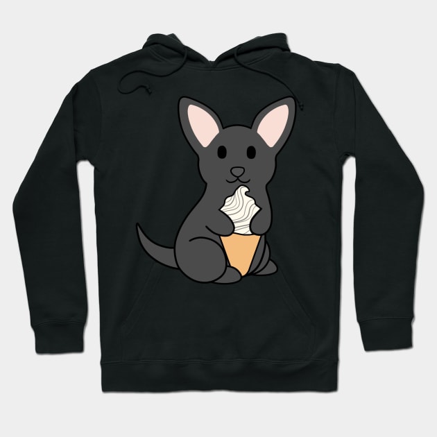 Black Chihuahua Ice Cream Hoodie by BiscuitSnack